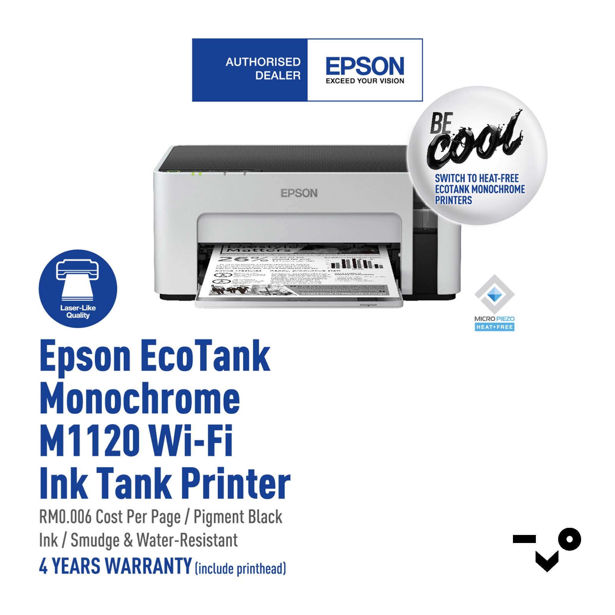 Ofiskita Epson Eco Tank M1120 Mono Ink Tank System Printer